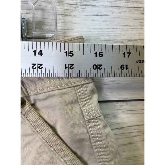 Aldo Trevi Shorts Womens 9 Khaki Beige Button Tab Utility Casual Pockets - Picture 4 of 10